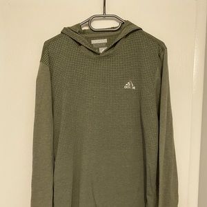 Mens Adidas Hooded Long Sleeve Shirt
